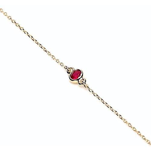 Rubin Lünette Set Armband 1,50 Karat Gelbgold 14K - harrychadent.de