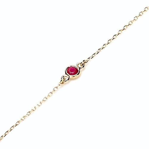 Rubin Lünette Set Armband 1,50 Karat Gelbgold 14K - harrychadent.de