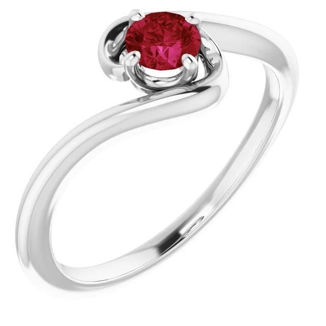 Rubinstein Ring Solitär 1 Karat Weißgold 14K - harrychadent.de