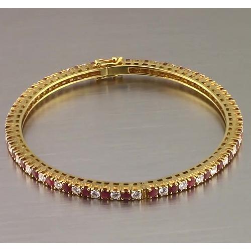 Ruby And Diamant Tennis Armreif 12,54 Karat Gelbgold Neu - harrychadent.de