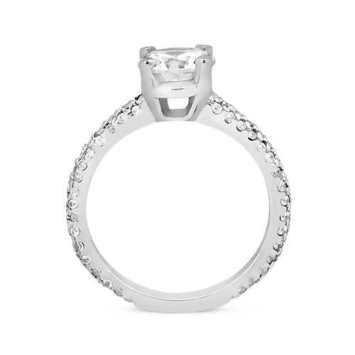 Runder Aus der Erde Abgebauter Natürlicher Diamant 1,52 Karat Verlobungsring Weißgold 14K