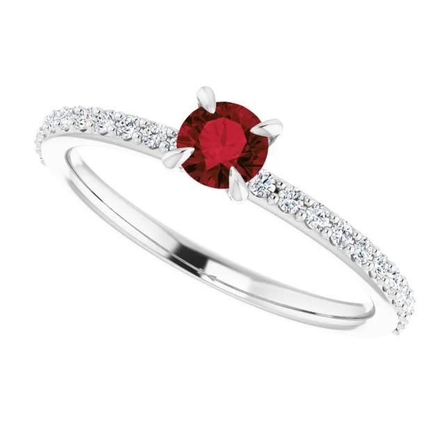 Runder Rubin- und Diamantenring 0,95 Karat - harrychadent.de