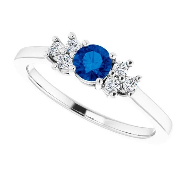 Runder blauer Saphirstein 1,50 Karat Verlobungsring - harrychadent.de