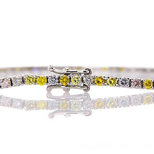 Saphir-Diamant-Armband 5 Karat Weißgold 14K Schmuck - harrychadent.de