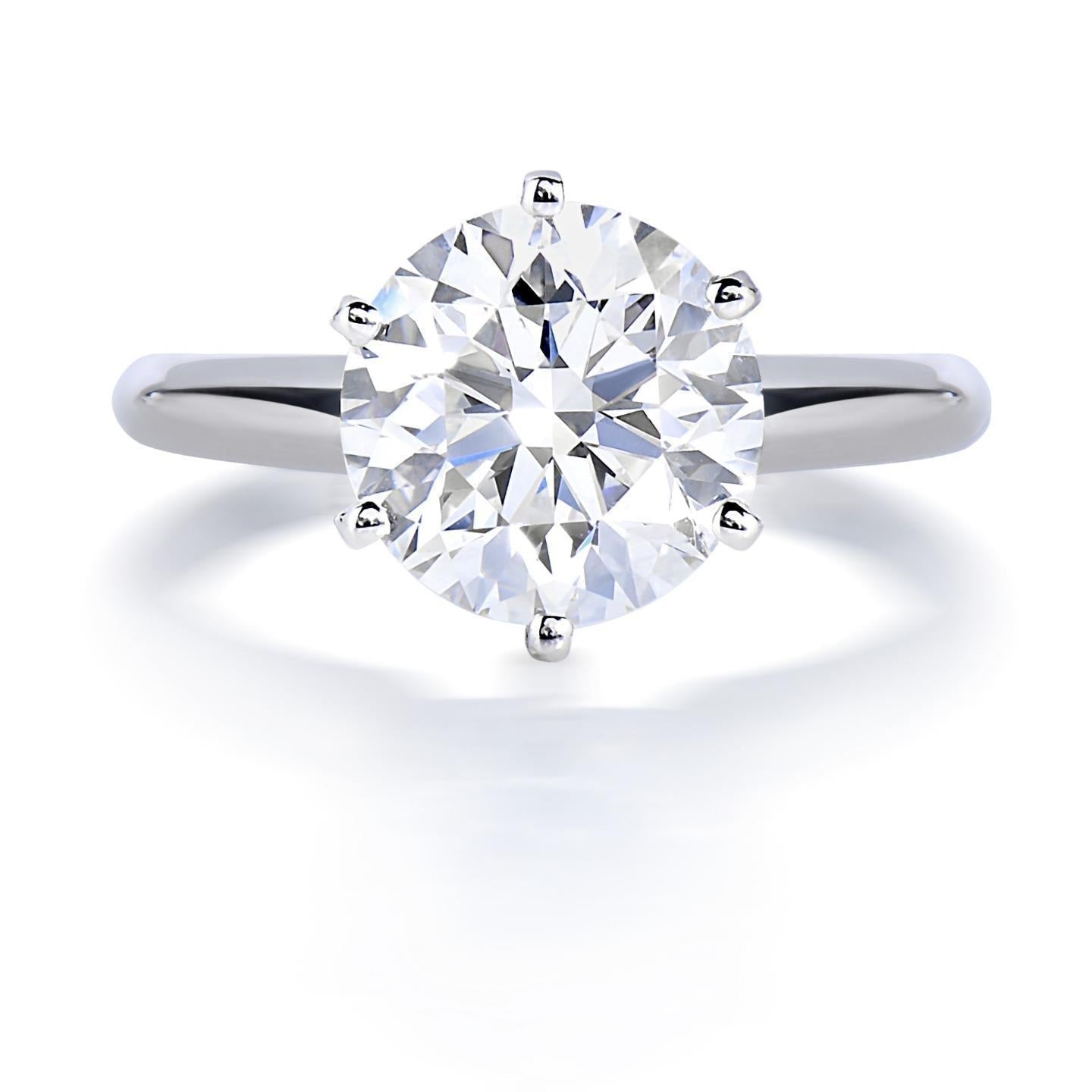Solitaire 1.50 Karat Damen Aus der Erde Abgebauter Natürlicher Diamant Ehering Weißgold 14K