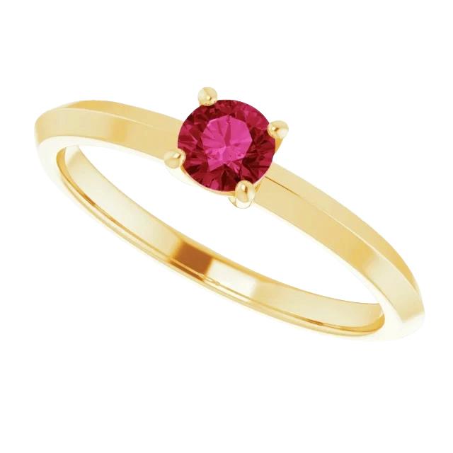 Solitär Rubin Ring 1,25 Karat Gelbgold 14K - harrychadent.de