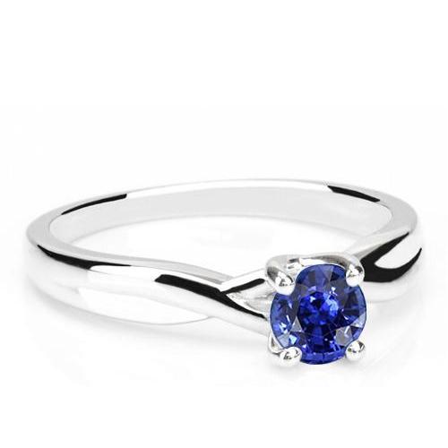 Solitär Saphir Ring 1 Karat U Krappenfassung Gold Twisted Shank - harrychadent.de