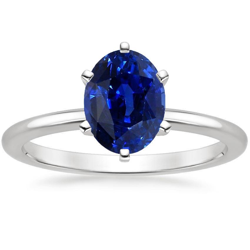 Solitär-Verlobungsring Oval Cut Ceylon Saphir 2 Karat - harrychadent.de