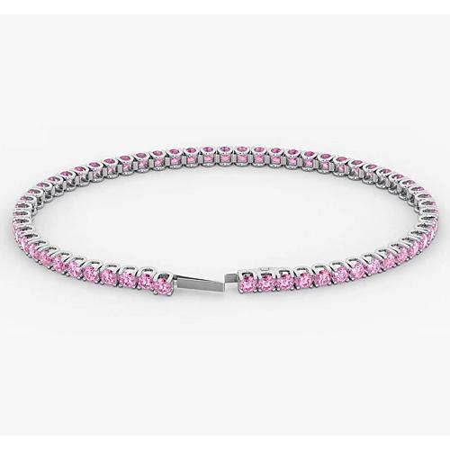 Tennisarmband Rosa Saphir 5.90 Karat Weißgold Damen Schmuck - harrychadent.de