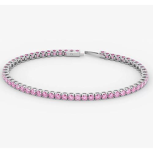 Tennisarmband Rosa Saphir 5.90 Karat Weißgold Damen Schmuck - harrychadent.de
