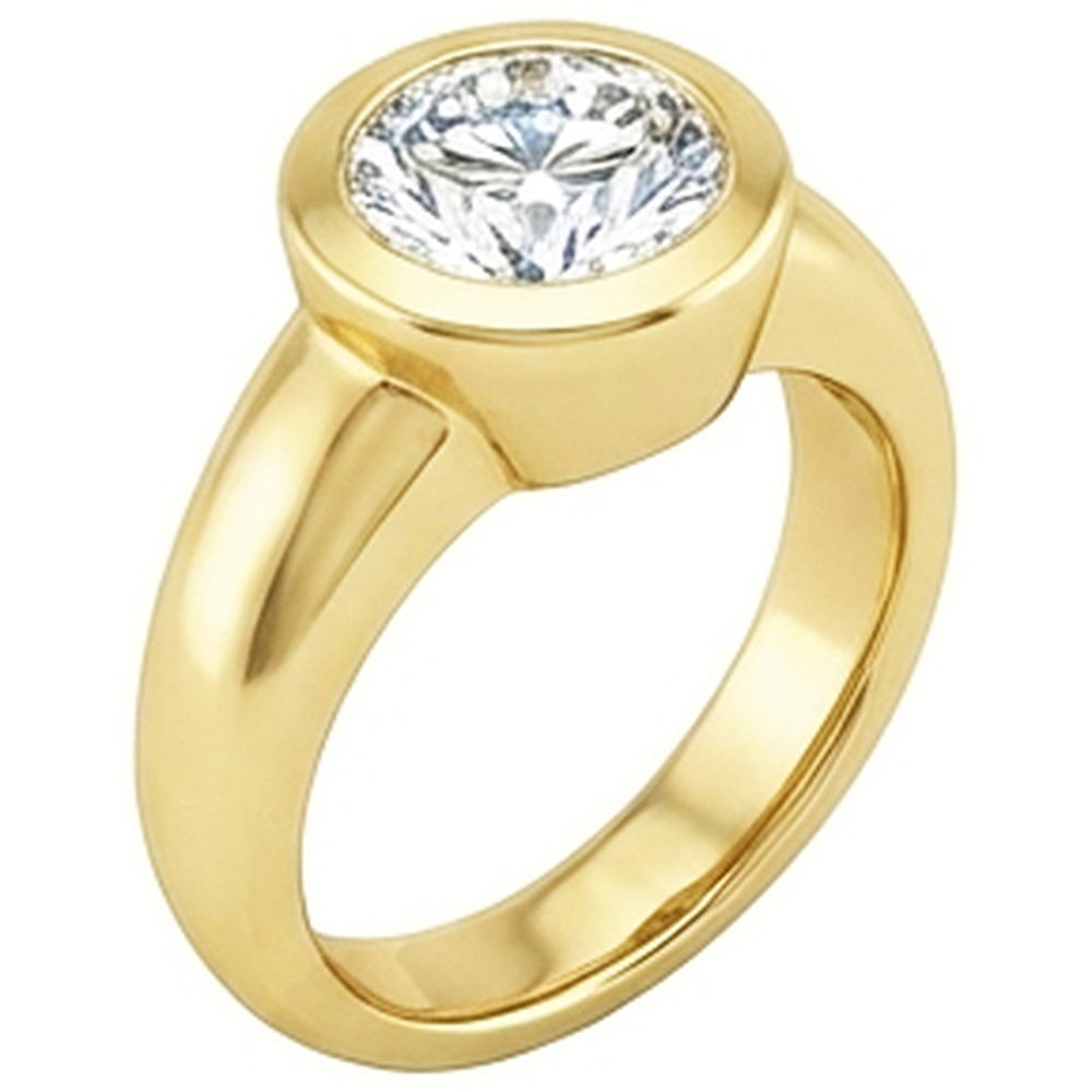 0.50 Karat Solitaire Echter Aus der Erde Abgebauter Natürlicher Diamant Solitaire Ring Gelbgold 14K