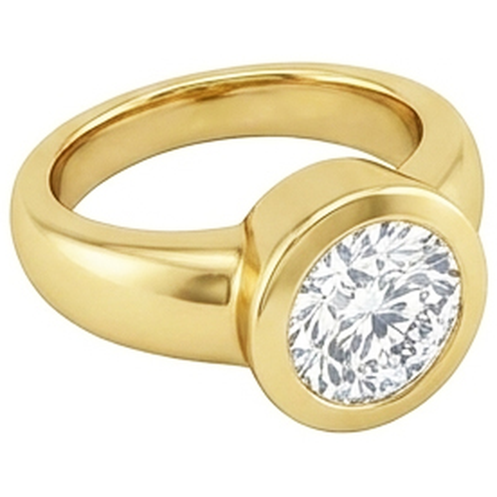 0.50 Karat Solitaire Echter Aus der Erde Abgebauter Natürlicher Diamant Solitaire Ring Gelbgold 14K