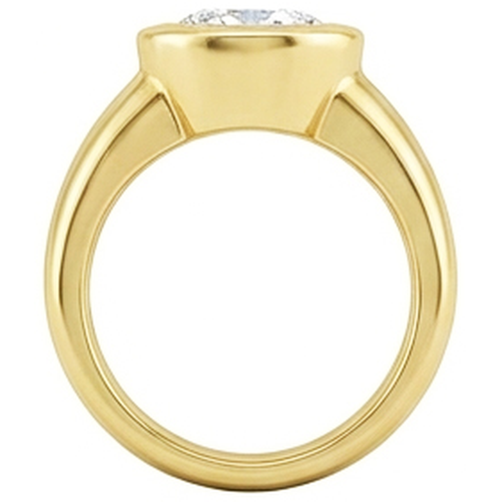 0.50 Karat Solitaire Echter Aus der Erde Abgebauter Natürlicher Diamant Solitaire Ring Gelbgold 14K