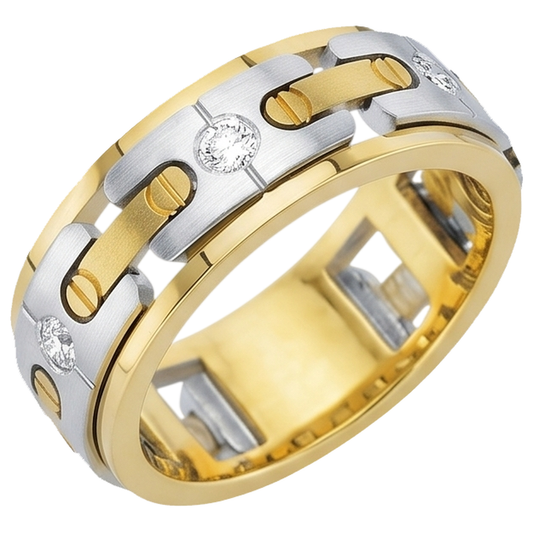 0,45 Karat Runde Echt Aus der Erde Abgebauter Natürlicher Diamanten Männer Verlobungsband Schmuck Neu