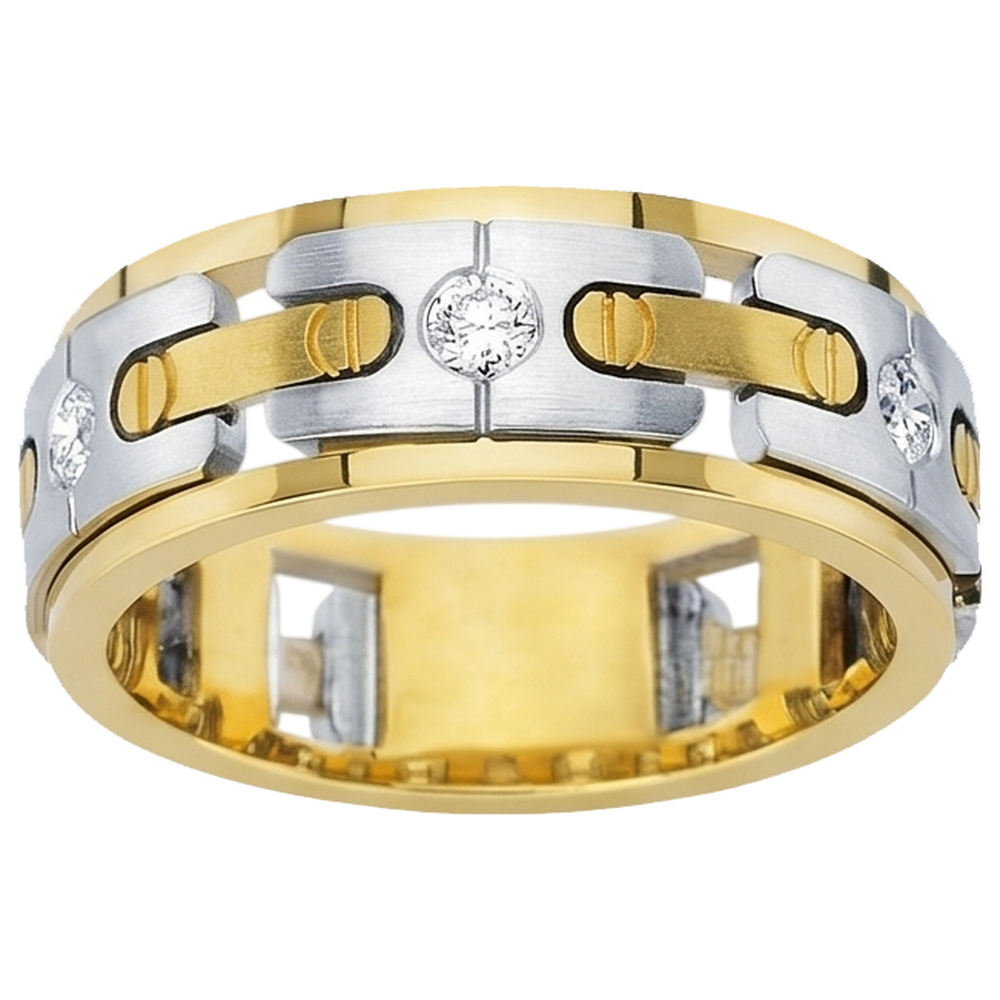 0,45 Karat Runde Echt Aus der Erde Abgebauter Natürlicher Diamanten Männer Verlobungsband Schmuck Neu