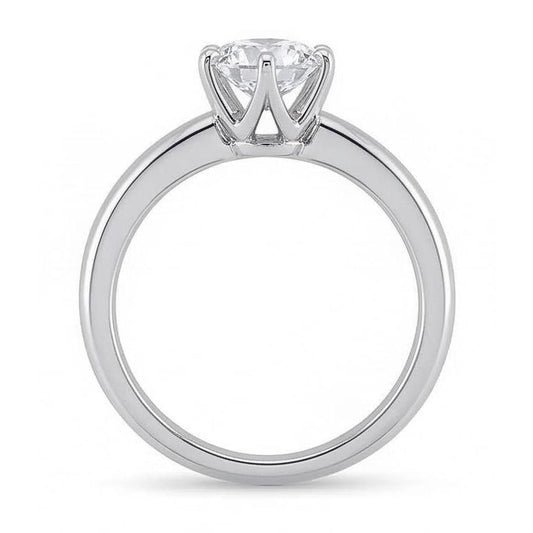 0,75 Karat Aus der Erde Abgebauter Natürlicher Diamant-Solitär-Verlobungsring Krappenstil