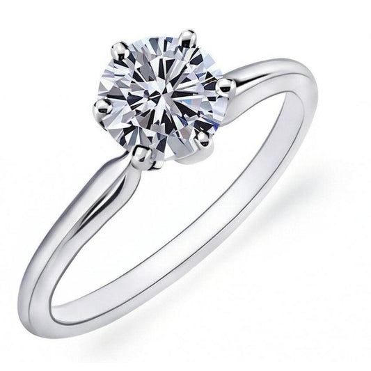 echter round diamant 1.25Karat ring Seitenansicht