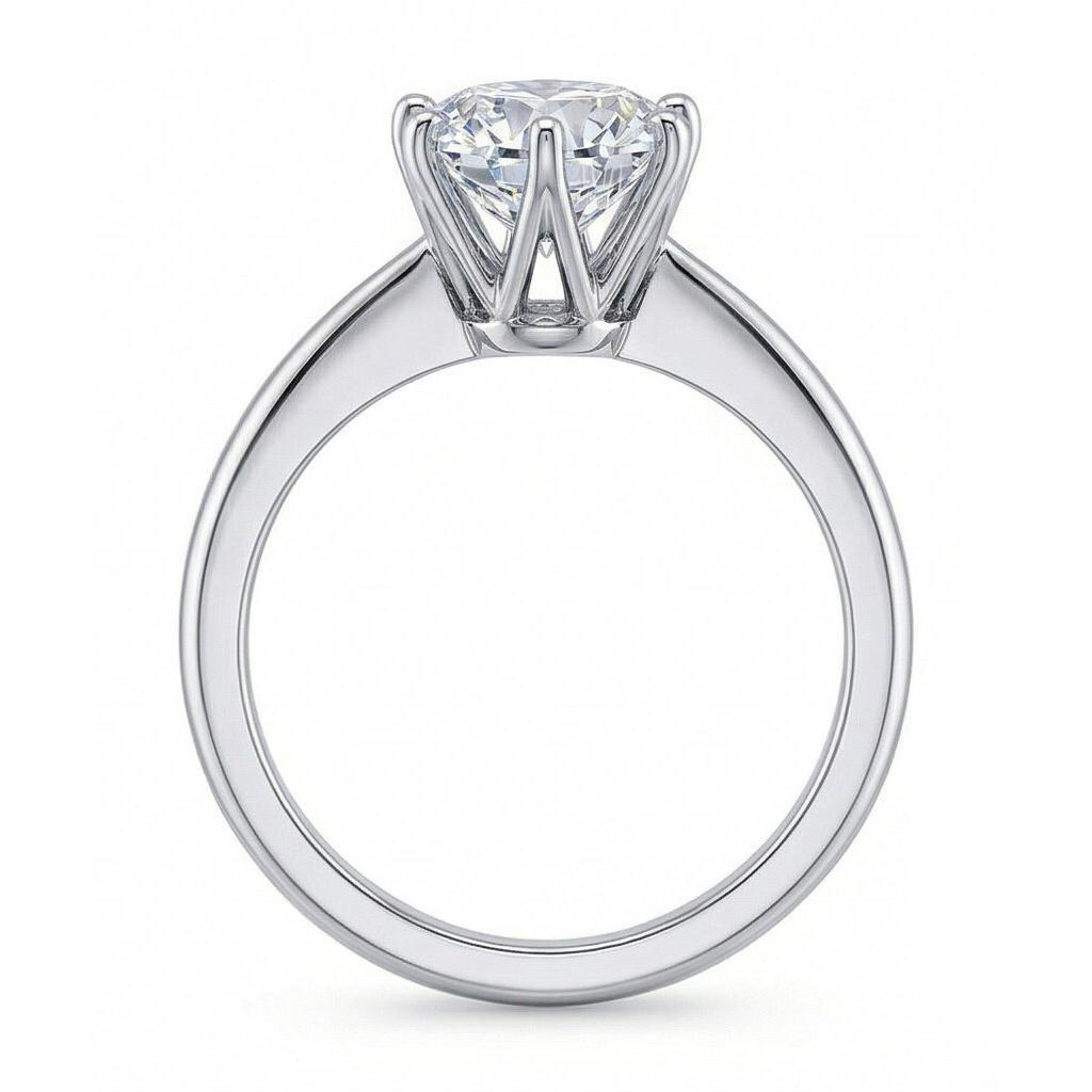 echter round diamant 1.25Karat ring Draufsicht