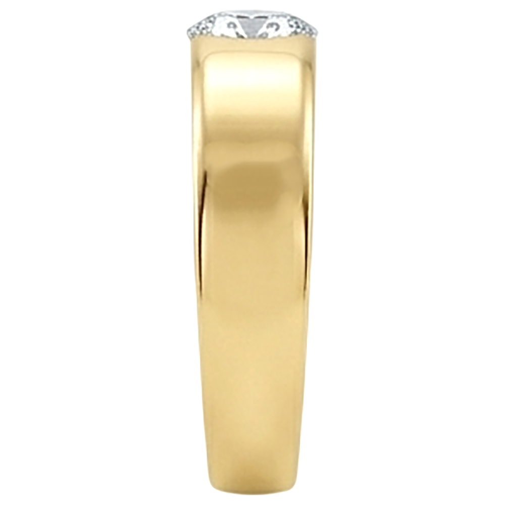 1.25 ct. Runder Brillant-Aus der Erde Abgebauter Natürlicher Diamant-Solitär-Verlobungsring Gold Herren