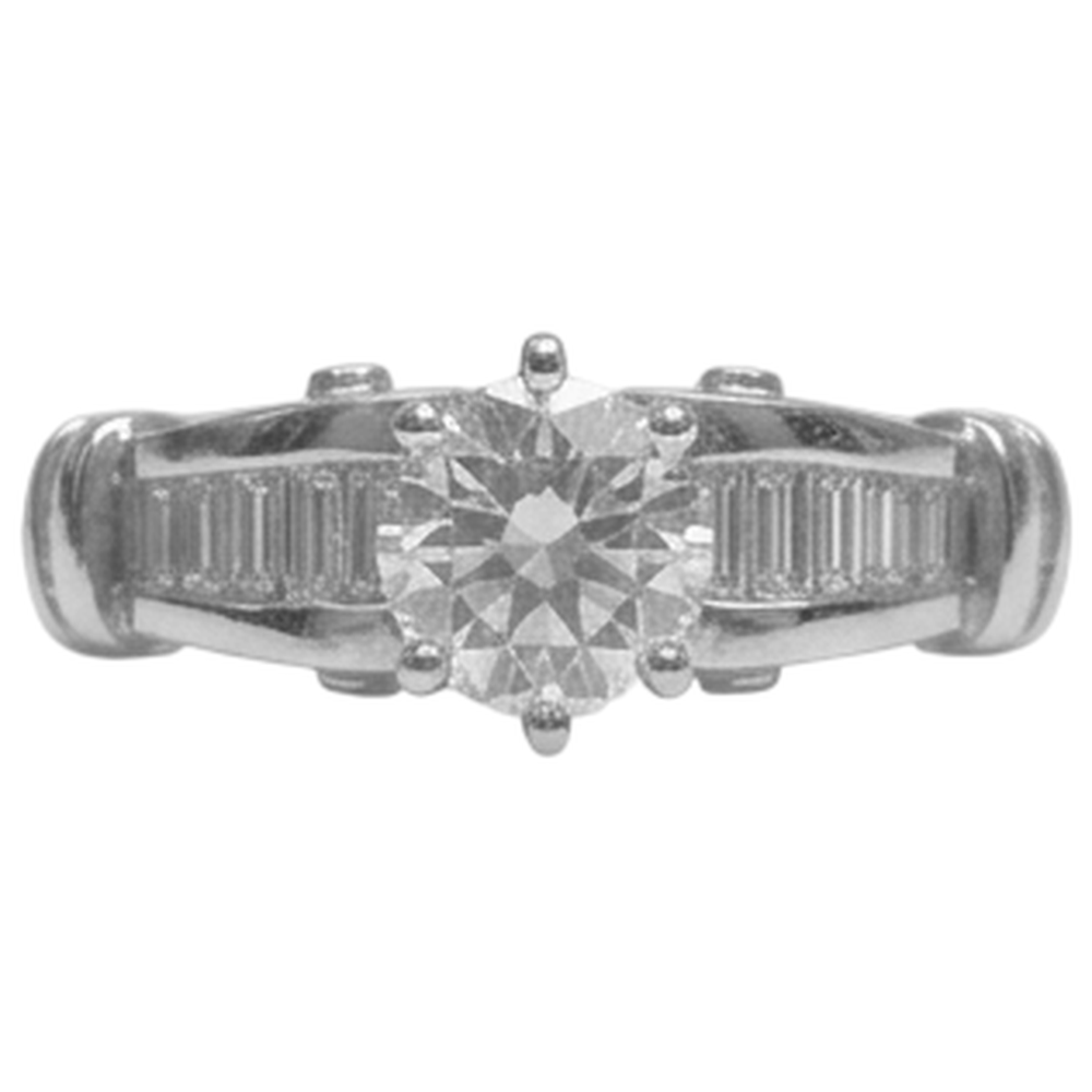 1.30 Karat Echt Aus der Erde Abgebauter Natürlicher Diamant-Verlobungsring Weißgold 14K