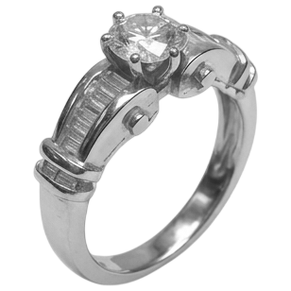 1.30 Karat Echt Aus der Erde Abgebauter Natürlicher Diamant-Verlobungsring Weißgold 14K