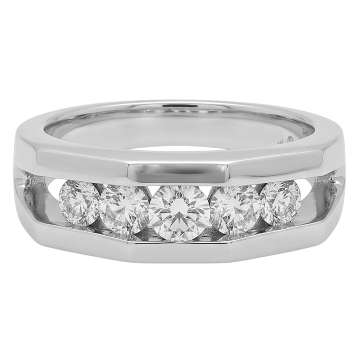 1.40 Karat Echt Aus der Erde Abgebauter Natürlicher Diamant Herren Verlobungsring Weißgold 14K