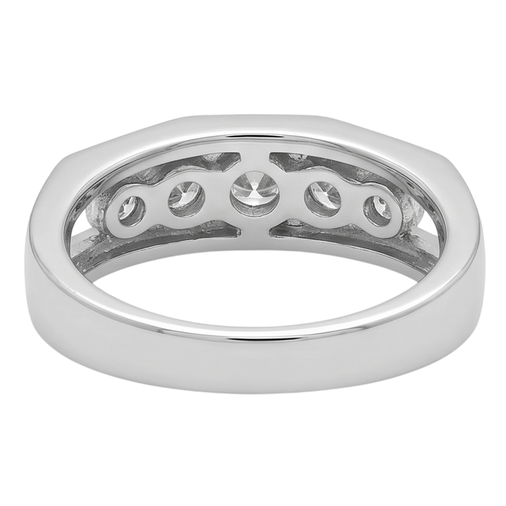 1.40 Karat Echt Aus der Erde Abgebauter Natürlicher Diamant Herren Verlobungsring Weißgold 14K