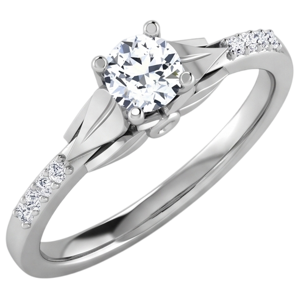 1.40 Karat Echt  Aus der Erde Abgebauter Natürlicher Diamant-Verlobungsring im Rundschliff Weißgold 14K