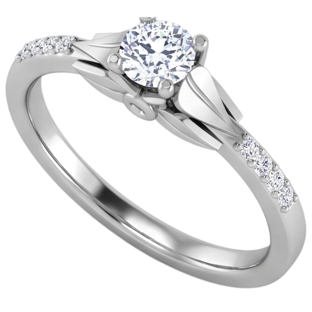 1.40 Karat Echt  Aus der Erde Abgebauter Natürlicher Diamant-Verlobungsring im Rundschliff Weißgold 14K