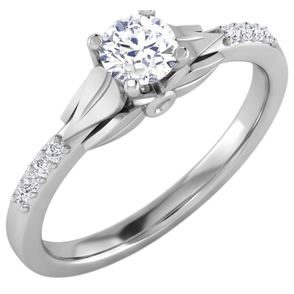 1.40 Karat Echt  Aus der Erde Abgebauter Natürlicher Diamant-Verlobungsring im Rundschliff Weißgold 14K