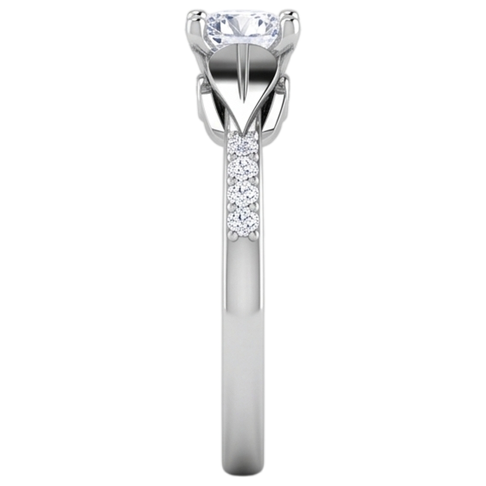 1.40 Karat Echt  Aus der Erde Abgebauter Natürlicher Diamant-Verlobungsring im Rundschliff Weißgold 14K