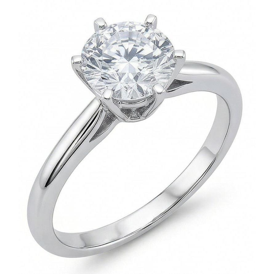 echter round diamant 1.40Karat ring Draufsicht