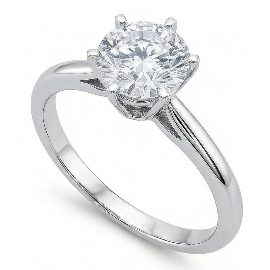 echter round diamant 1.40Karat ring Profilansicht