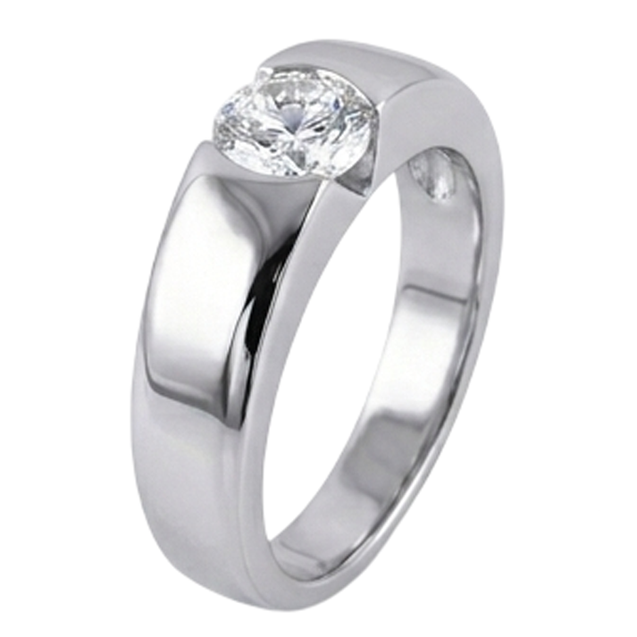 1.50 Karat G SI1 Wunderschöner Echt Aus der Erde Abgebauter Natürlicher Diamant Solitär Ring Herrenring Herren