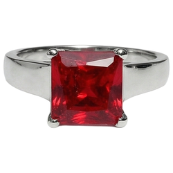 1.50 Karat Prinzessin Solitaire Rotem Rubin Verlobungs Ring