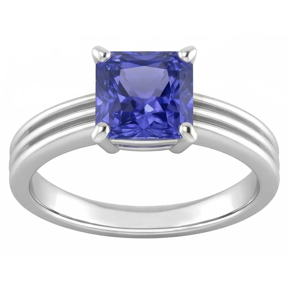 1.50 Karat Radiant Solitaire Verlobungsring Ceylon Saphirgold 14K
