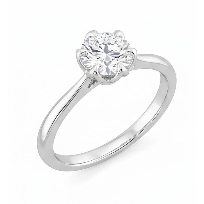 echter round diamant 1.70Karat ring Seitenansicht