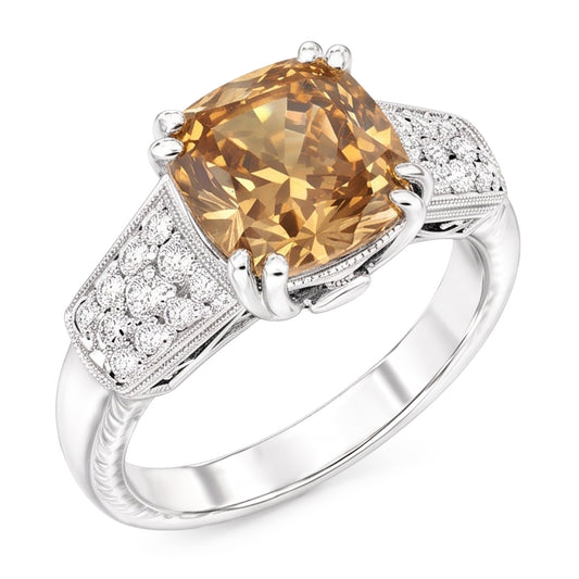 1.75 ct Aus der Erde Abgebauter Natürlicher Diamant-Ring-Edelstein im Kissenschliff 14 Karat Weißgold