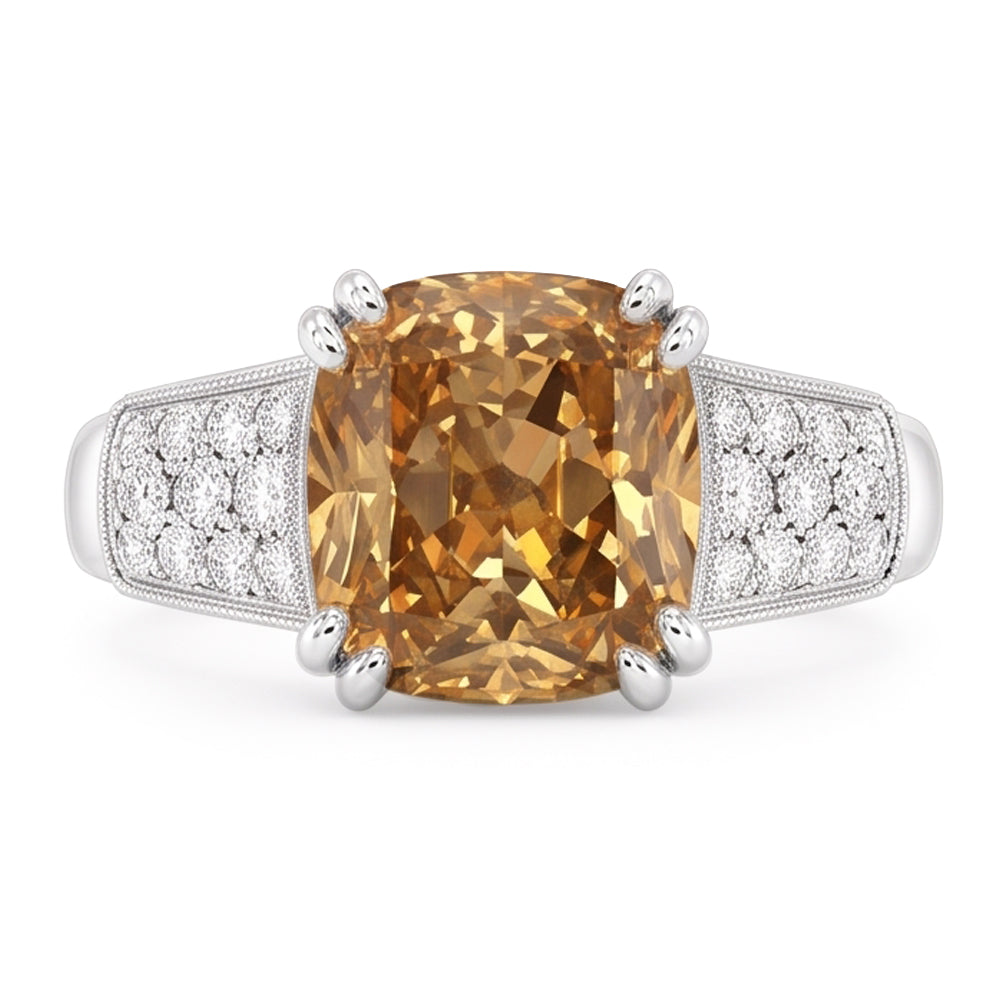 1.75 ct Aus der Erde Abgebauter Natürlicher Diamant-Ring-Edelstein im Kissenschliff 14 Karat Weißgold