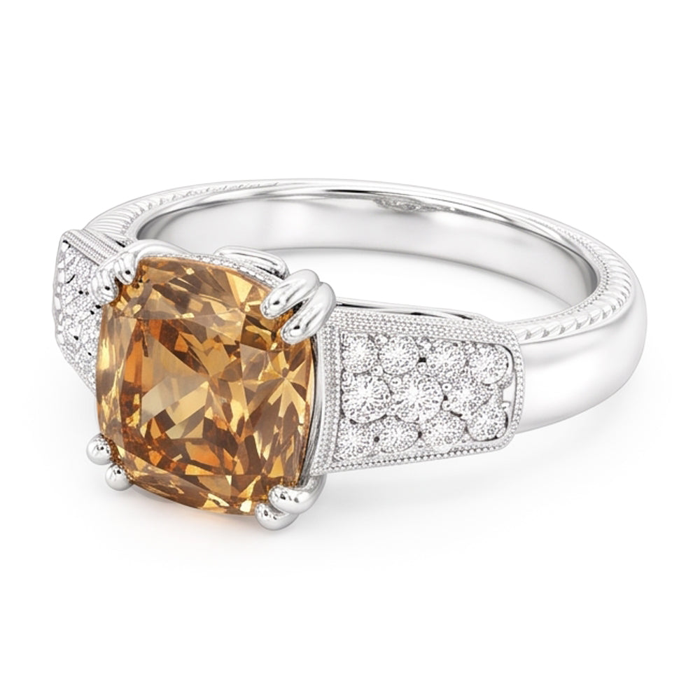 1.75 ct Aus der Erde Abgebauter Natürlicher Diamant-Ring-Edelstein im Kissenschliff 14 Karat Weißgold