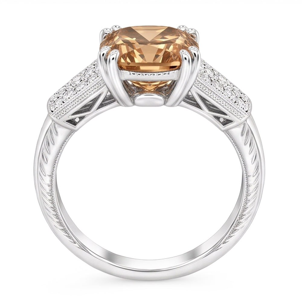 1.75 ct Aus der Erde Abgebauter Natürlicher Diamant-Ring-Edelstein im Kissenschliff 14 Karat Weißgold