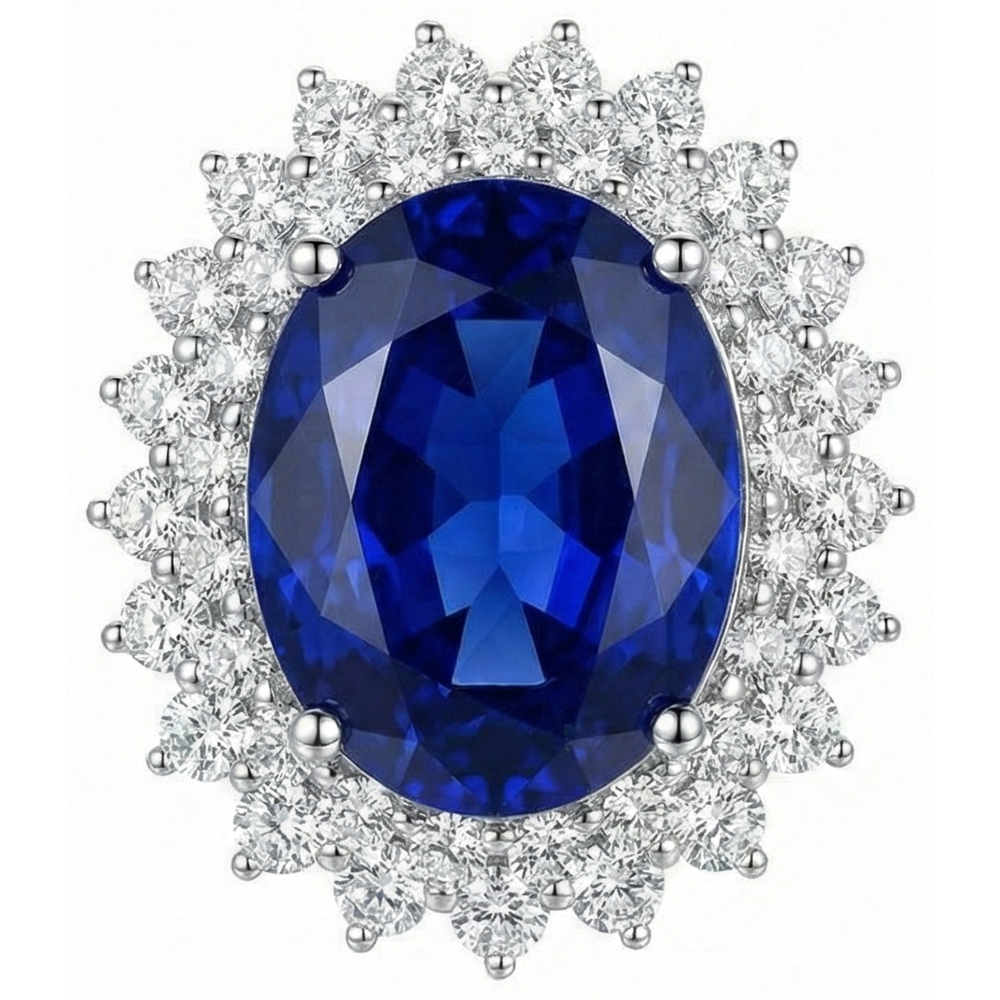 echter oval tansanit 1.85Karat ring Detailansicht