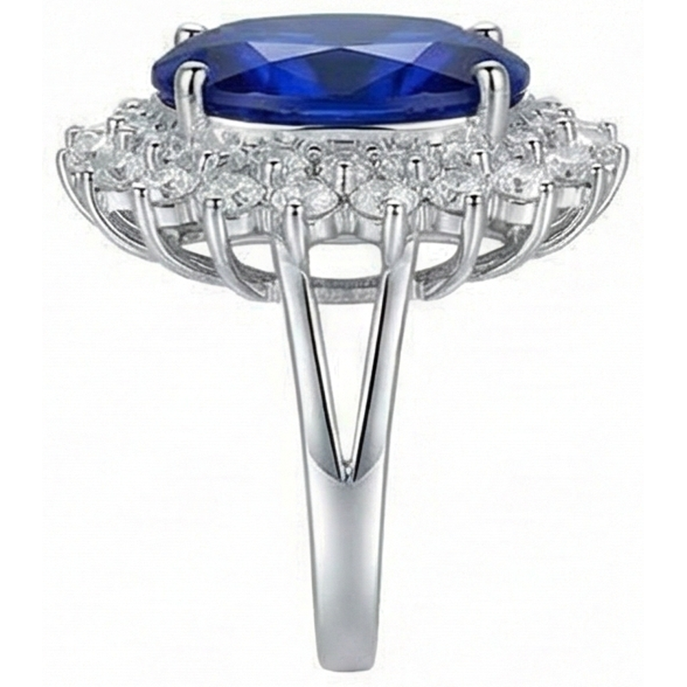 echter oval tansanit 1.85Karat ring Draufsicht