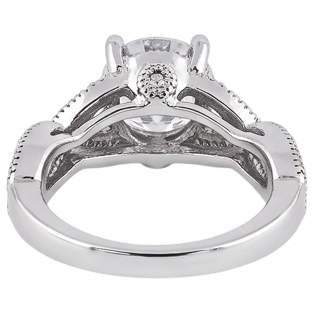 1.87 Karat Natürliche Aus der Erde Abgebauter Natürlicher Diamant-Verlobungsring mit gedrehtem Schaft im Rundschliff