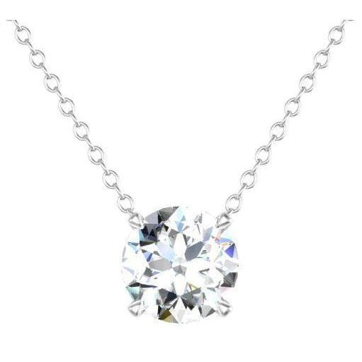 1 Carat Echt DiamantNecklace Pendant White Gold FunkelndFunkelnd Jewelry