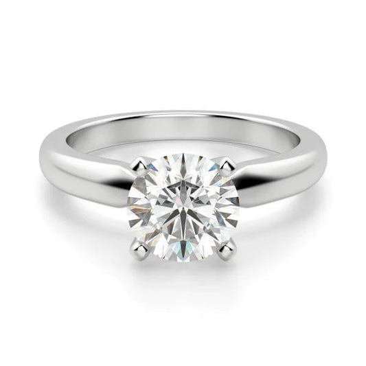 1 Carat Runden Solitaire Echt DiamantEngagement Ring White Gold 14K