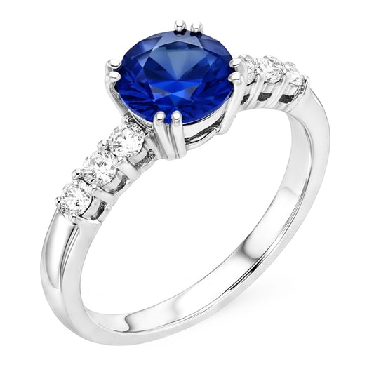 1 Carat blauer Saphir-Jubiläumsring