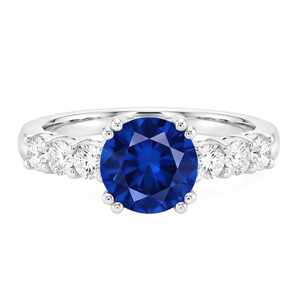 1 Carat blauer Saphir-Jubiläumsring