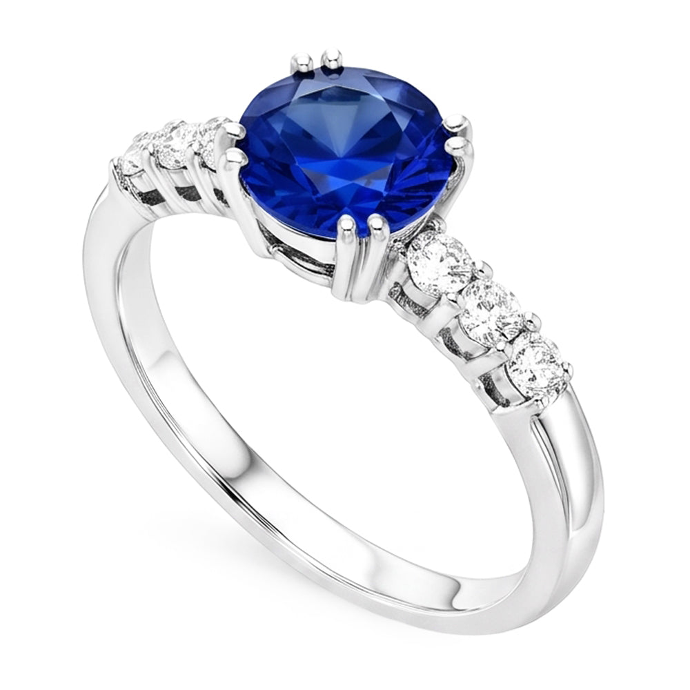 1 Carat blauer Saphir-Jubiläumsring