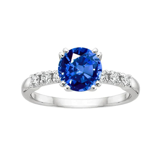 1 Carat blauer Saphir-Jubiläumsring